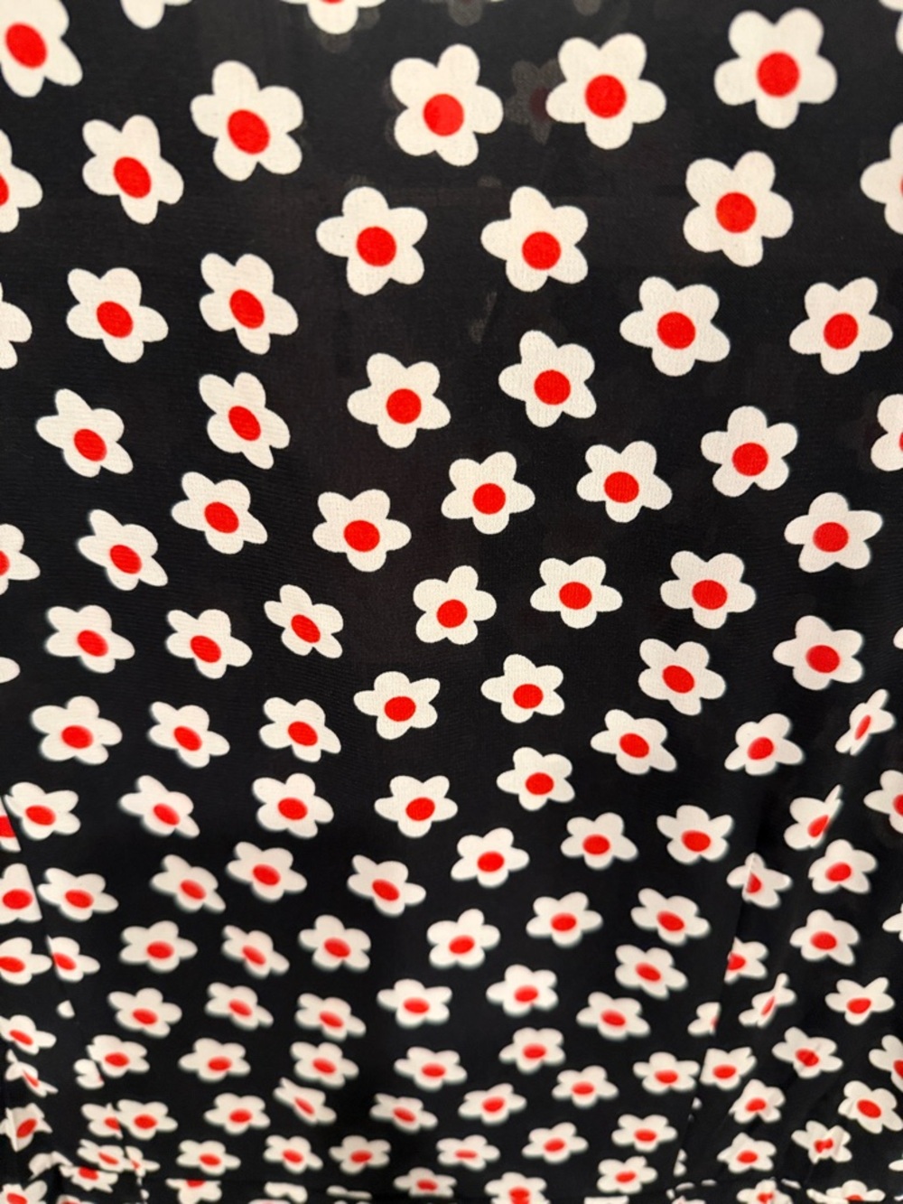 NWT Tulip B Sleeveless Midi Dress in Black with Red & White Floral Print - Picture 6 of 6